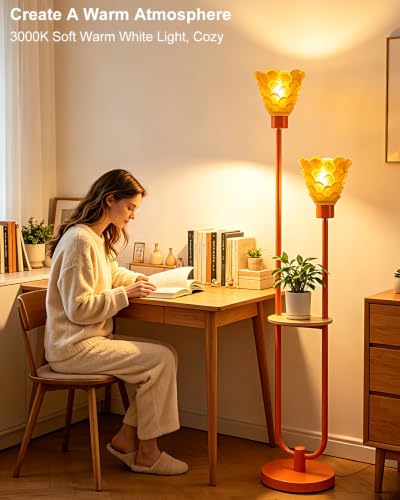 Image of Lightdot Globe Floor Lamp with LED Bulbs Included, Dimmable Floor Lamps,Unique Modern Standing Tall Lamp for Bedroom Living Room /Sofa Beside /Corner Decor-Gold