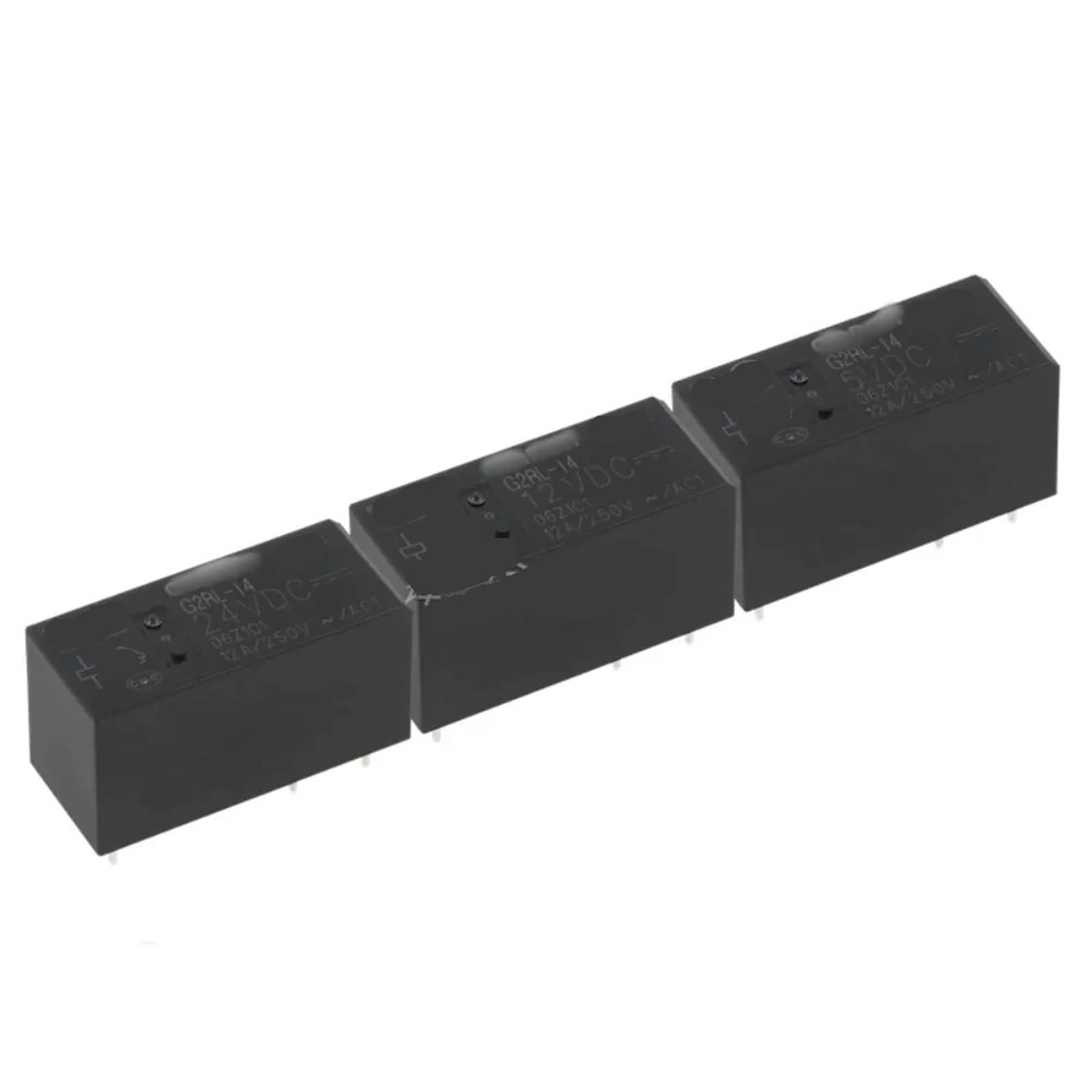 Relé electromagnético G2RL-14-12VDC componente electrónico 12A 5 pines para automatización 2