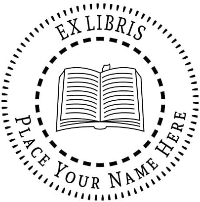 Custom Ex Libris Embosser - Personalize with Initials & Text - Hand-Held Embossing Stamp - Monogram, Seal Embosser Best for Books, Envelopes, Napkins - 1.625 inch