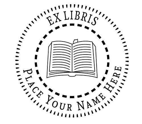 Custom Ex Libris Embosser - Personalize with Initials & Text - Hand-Held Embossing Stamp - Monogram, Seal Embosser Best for Books, Envelopes, Napkins - 1.625 inch