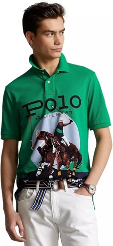 POLO RALPH LAUREN Men's Classic-Fit Graphic Mesh Polo Shirt (Polo Player, L), Large2