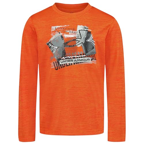 Image of Under Armour Boys' Long Sleeve Logo Graphic T-Shirt, Lightweight & Breathable, Relaxed Fit