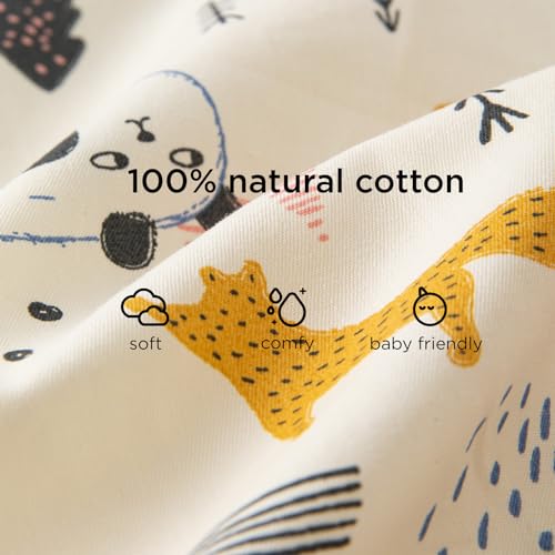 Image of Duomiaomiao 0.5 TOG Toddler Sleep Bag 24-36 Months 100% Cotton Lightweight Baby Sleep Sack with Feet, Breathable Comfy Toddler Wearable Blanket