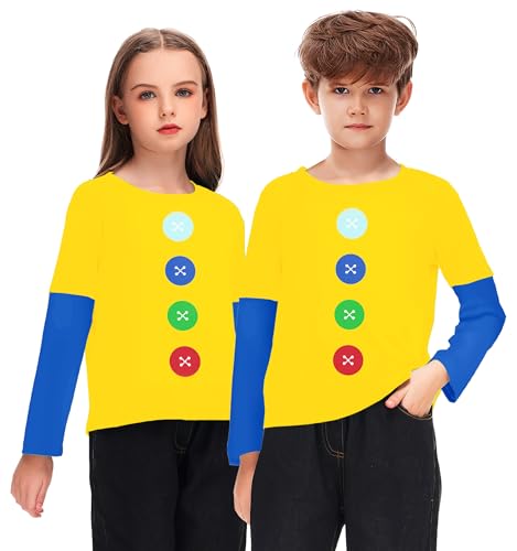 Image of Remimi Unisex Kids Christmas Long Sleeve Shirt Xmas Print Stripe Shirts 2-12 Years