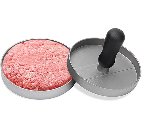 Skoye Prensa Hamburguesas, Molde Hamburguesas de Aluminio, Hamburguesas Rellenas de Prensa de Cera para Barbacoa, Deslizadores Antiadherentes, Prensa de Hamburguesa de Res