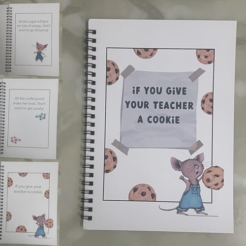 If You Give A Teacher A Cookie Gift Card Book, Teacher Appreciation Book Gifts, Every Page Turned Is A Thank You To The Teachers For Their Hard Work, Creative and Thoughtful Gift for Teacher