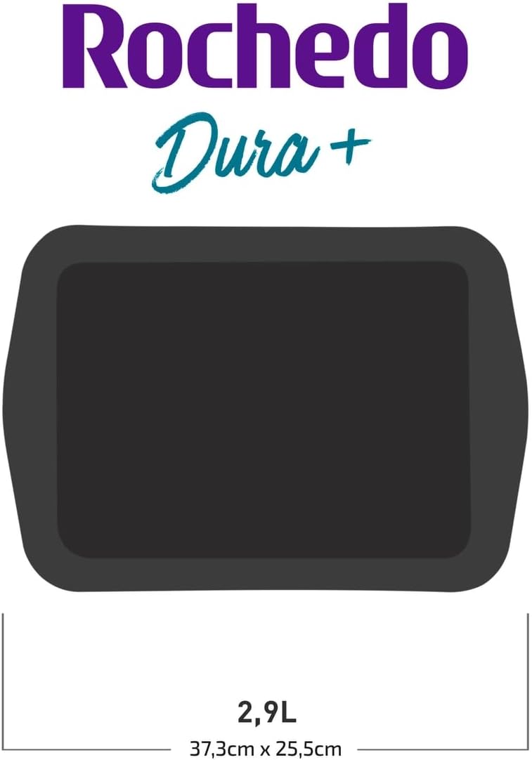 Assadeira Retangular Antiaderente 37,3X25,5Cm Rochedo Dura+. Veja Isto! 7 41Tekntofml. Ac Sl1200