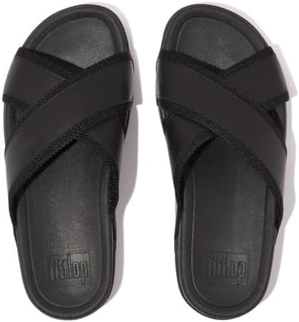 Fitflop Surfer Men'S Webbing/Leather Cross Slides - Black, 46 EU: Buy  Online at Best Price in UAE - Amazon.ae