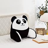 Unicorns & Robots Kids Reading Backrest Pillow with Arms, Mini Bedrest Lounge Pillow, Plush Prop Up Panda Bed Rest Pillows for Sitting in Bed