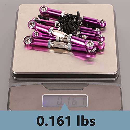 Weishuji Turnbuckle Steering Linkage Rod, Aluminum Turnbuckle W/Machined Rod Ends Steering Linkage, Steering Linkage Servo Link For 1/10 Redcat Epx/Volcano S30 Tornado Epx(Pro) Upgrade Parts #TOP2