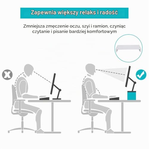 Drewniany Stojak Na Monitor - 1-Poziomowa Półka Na Laptopa, Notebooka, 50 x 20 x 7,7 cm, Antypoślizgowy, Z Litego Drewna, Pod Telewizor