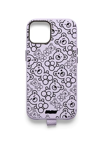 Housse iPhone 12 lilas étui effet cuir anti-rayure avec microfibre