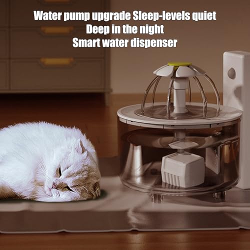 Fuentes De Agua De Gato Inalámbricas - Cats Fountain Acero Inoxidable | Dispensador De Aguas De Mascotas | Tazón De Bebidas | Alimentador De Agua Petts Babeer Caja Con Sensor De Movimiento Para Perros - imagen 4