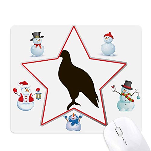 Tapis de souris bonhomme de neige de Noël et étoiles pour une ambiance de bureau cosy