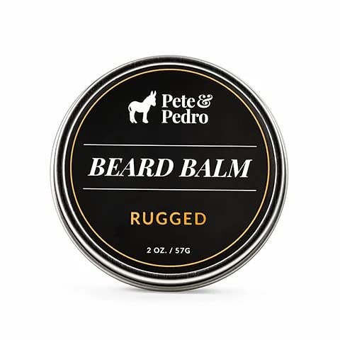 Pete & Pedro Rugged Beard Balm - Cedar, Bergamot, & Tobacco Scent | 100% Natural & Organic Ingredients | Light-Hold, Hydrates, Softens Skin, Reduces Itch, Frizz & Flakes| As Seen On Shark Tank, 2 Oz. #TOP22