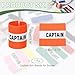YELARXI Captain Armband, Soccer Captain Arm Bands Elastic Adjustable Leader Armbands Team Sport Rugby Player Band 4.1x3.4 in & Orange/White-Fit for (Football/Basketball Training)