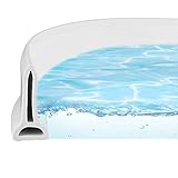 Diseño práctico: la tira de transición de piso autoadhesiva erige una barrera para evitar que el agua se derrame, manteniendo el piso del baño seco y seguro. Tenga en cuenta que para un uso prolongado, debe usar pegamento para rellenar los bordes de la barrera de agua y secar durante 24 horas hasta que los selladores se solidifiquen (no incluye el pegamento)