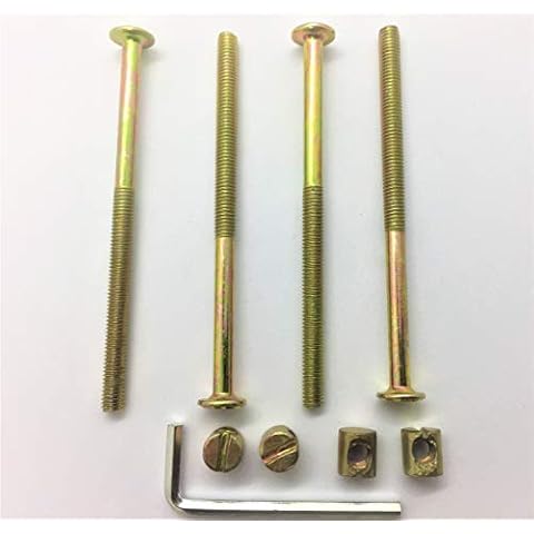 REMI TOOLS LTD Kit for Beds Cots Furniture Repair & Assembly Size (4 Screws M6 x 100MM) 4 Nuts & 1 Allen Key Cover
