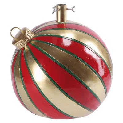 MA MAISON Base Supporto per Albero di Natale 180h cm – Palla di Natale, in Magnesia, Gancio Metallo, Decorazioni, Finiture in Verde, Sfera - Kit di Fissaggio (Ø 42X44H CM Rossa e oro)