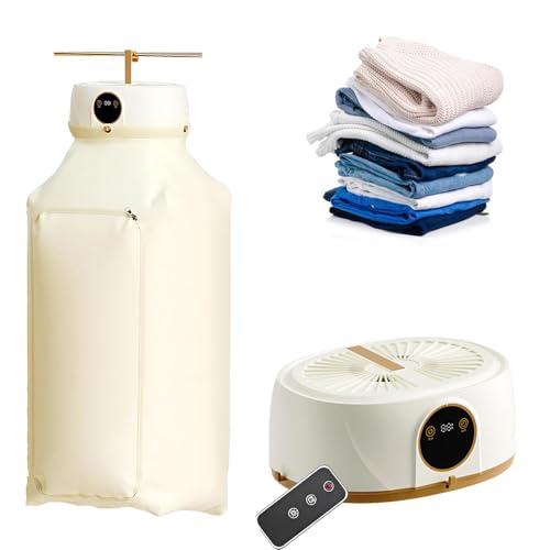 Portable Electric Clothes Steamer and Dryer, Foldable Automatic Ironing Machine with Smart Touchscreen for Travel and Home Use