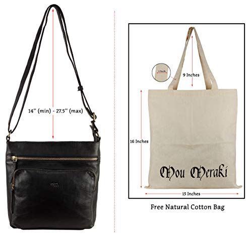 Image of Genuine Leather Crossbody Purse and Handbags - Crossover Bag Over the Shoulder Women | Genuine Leather