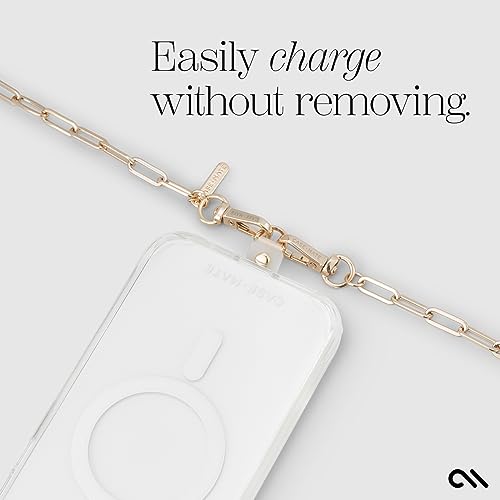 Case-Mate Crossbody Phone Lanyard/Chain [Works with All Phones] Hands-Free Cell Phone Strap - Phone Charm - Neck Chain Holder for iPhone 15 Pro Max/ 14 Pro Max/ 13 Pro Max/ 12/ S24 - Gold - Thumbnail 6