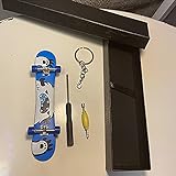 Mini-Finger-Skateboard füR Sk8 The Infinity, Holz-Finger-Skateboard-SchlüSselanhäNger Mit Professionellem Halterungslager, 1pcs (SNOW)