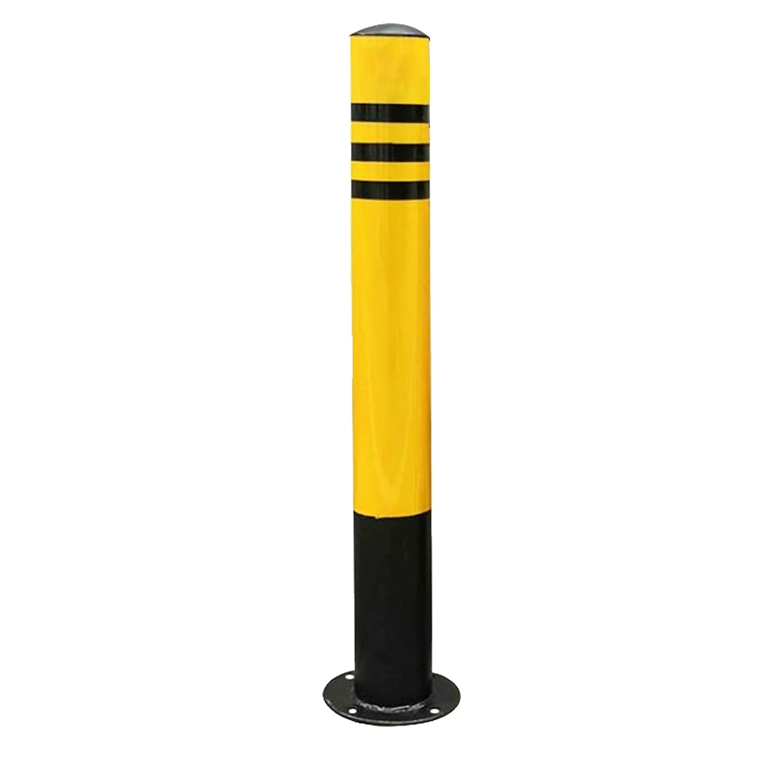 Barrière de circulation jaune haute visibilité en fer pour sécuriser zone sensible
