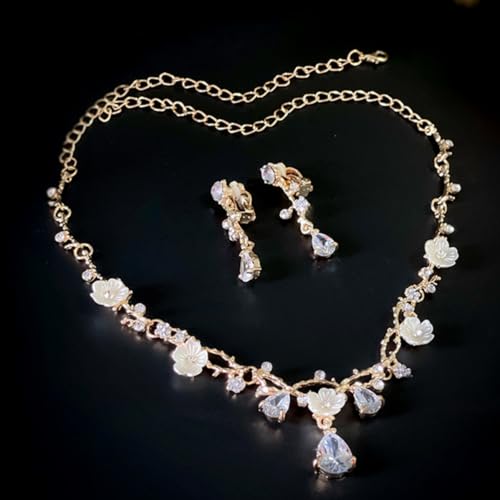 Accesorios infantiles que no aprietan: conjunto de diadema, collar y pendientes con pedrería 7
