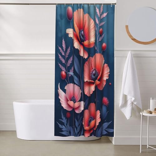 Rideau de douche grand format lavable tissu anti éclaboussures