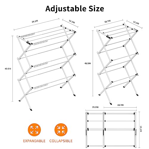 Jophaiipy-Foldable-Drying-Rack-ClothingClothes-Drying-Rack-Folding-Indoor-and-Outdoor-RackLaundry-Drying-Rack-Collapsible-Black-White