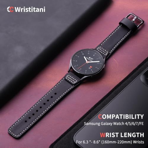 Image of Wristitani Leather Strap for Samsung Galaxy Watch Ultra /9 /8 /7 /6 /5 /4