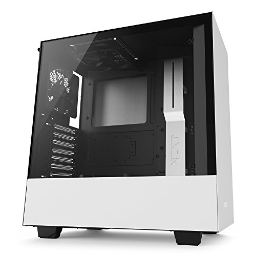 Nzxt H500 White And Black Mid Tower Pc Case With 2 Aer F Fans, Tempered Glass Side Panel, 2 Usb 3.0 Ports, Supports Atx, Microatx And Mini-Itx Motherboards #TOP29