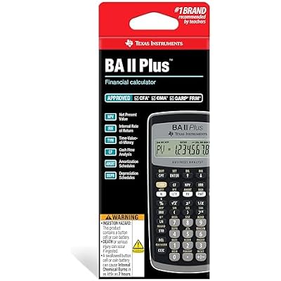 Texas Instruments BA II Plus Financial Calculator, Black Medium