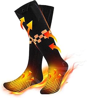 AKTETCN Heated Socks for Women and Men, Rechargeable 5V 4000Ahm Battery Thermal Foot Warmers Powered Electric Socks Winter Sock for Hunting Winter Skiing Outdoors