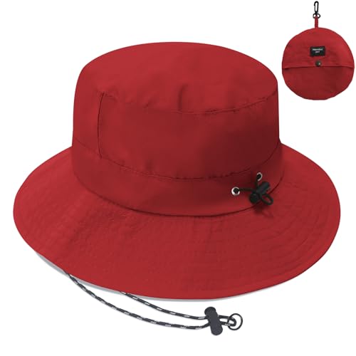 Image of PFFY Waterproof Bucket Hat Rain Quick Dry Hats for Men Women Packable Sun Hat for Fishing Hiking Outdoors