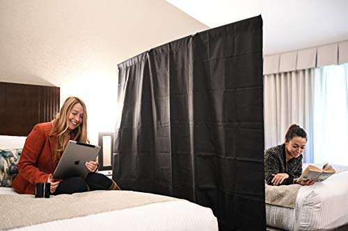 Portable Room Divider | Privacy Screen | Room Divider for Education, Clinics, Biometric Screenings, Health Screenings and Travel | No Tools Required | Dark Green