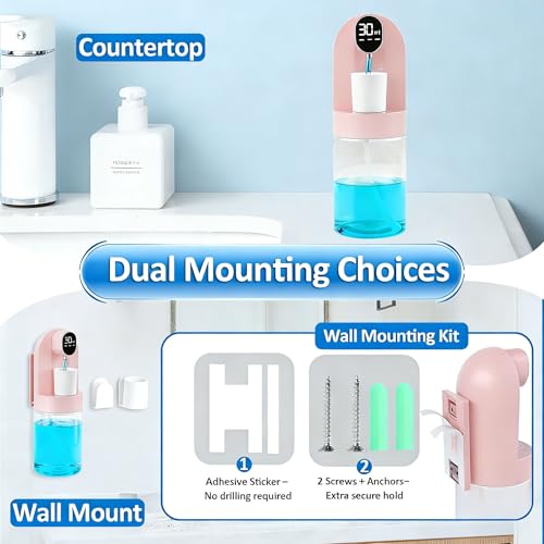 Image of Mouthwash Dispenser for Bathroom, Automatic Mouthwash Dispenser, 20.29 oz Touchless Electric Wall Mounted Mouth Wash Dispenser, 4 Modes with 4 Magnetic Cups for Kids & Adults,Bathroom Accessories Set