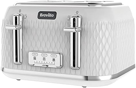 Breville Curve 4-Slice Toaster with High Lift and Wide Slots | Grey & Chrome [VTR013]