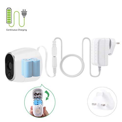LANMU Netzadapter für Arlo Kamera, Netzteil mit Kabel (ersetzt CR123A Batterien für Arlo HD Überwachungskamera)