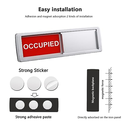 vacant occupied privacy sign vacant occupied door sign for home office restroom conference hotels hospital slider door indicator tells whether room vacant or occupied 73939 x 23939 - silver