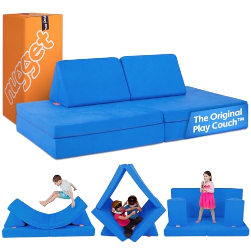 Image of Nugget - The Original Play Couch for Kids - Modular Foam Children's Sofa for Playroom, Imagination, & Creative Open Ended Play - Washable & Convertible Playroom Furniture, Neptune
