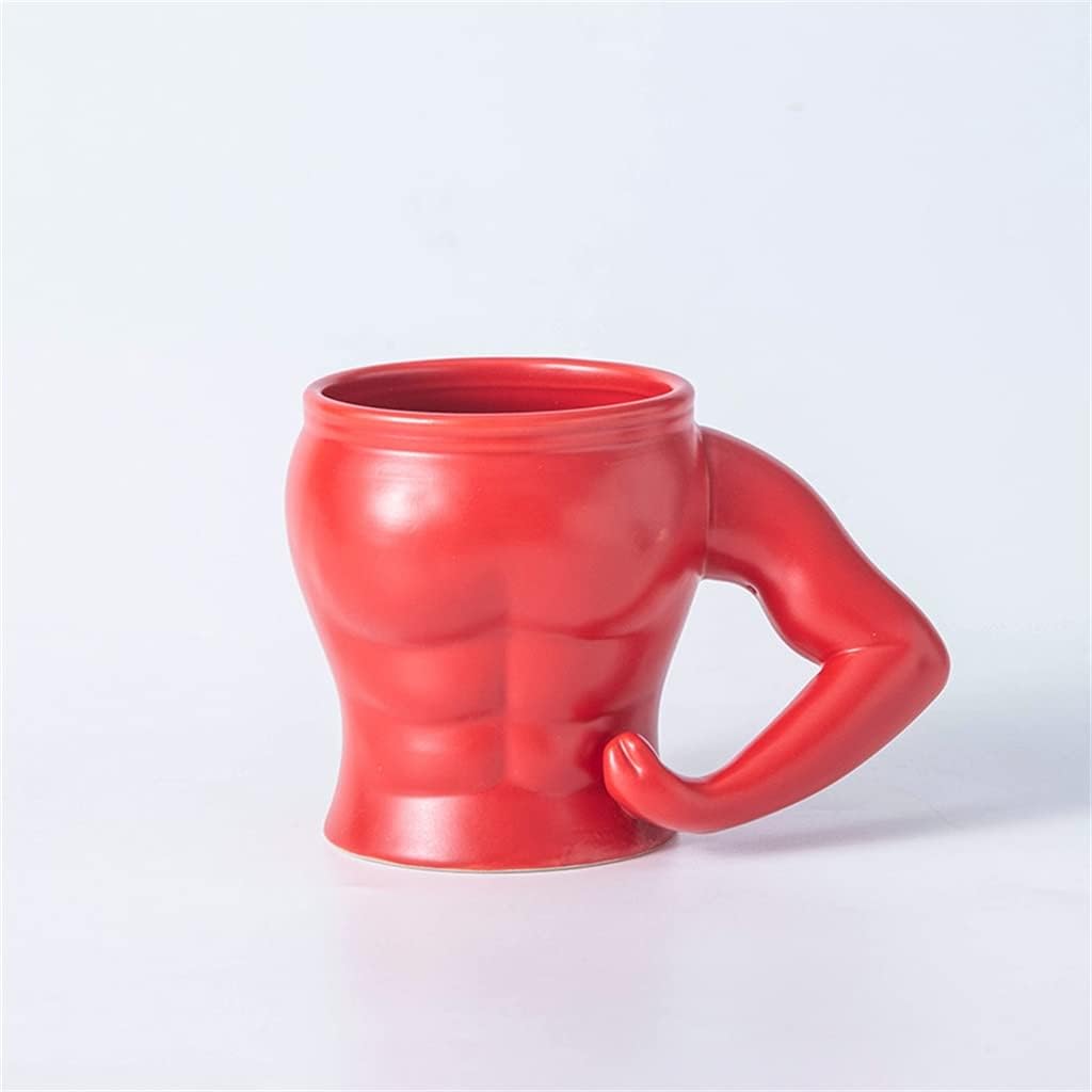 Muscle Mug Ceramic Coffee Cup Tea Fun Tumbler For Boy Friend Colleague Gift(D)