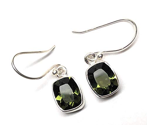 Natural Green Moldavite 925 Solid...