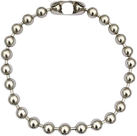 DragonWeave 13mm Extra Large Silver Steel Ball Chain Mens Necklace with Durable Protective Finish - 40 inches