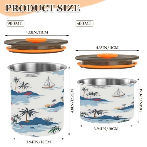 Envase hermético para café de acero inoxidable Blueangle 500 ml miniatura 2