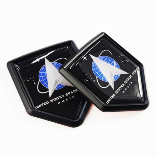 Image of Newperlite US Space Force Flag Decal Sticker Car Emblem Military Army Flag Car Decoration Accessories Shield for Truck Vehicles Cars, 2 Pack