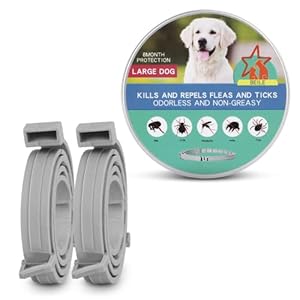 UrbanX Natural Flea Flea & Tick Treatment & Prevention Collar for Medium & Large Dogs, Waterproof, Adjustable (2 Packs)