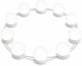 Luzes LED para Penteadeira com 10 Lâmpadas Dimerizáveis, 3 Temperaturas de Cor, Brilho Ajustável de 10%–100%, Alimentação USB – Iluminação Profissional para Maquiagem e Vestiário | Storeasy