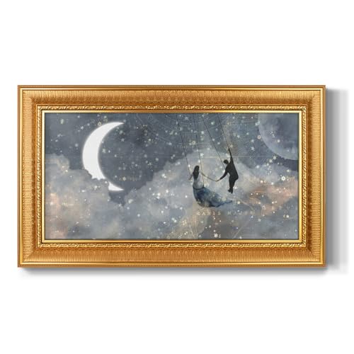 Renditions Gallery Framed Canvas Wall Art Couple Swinging in the